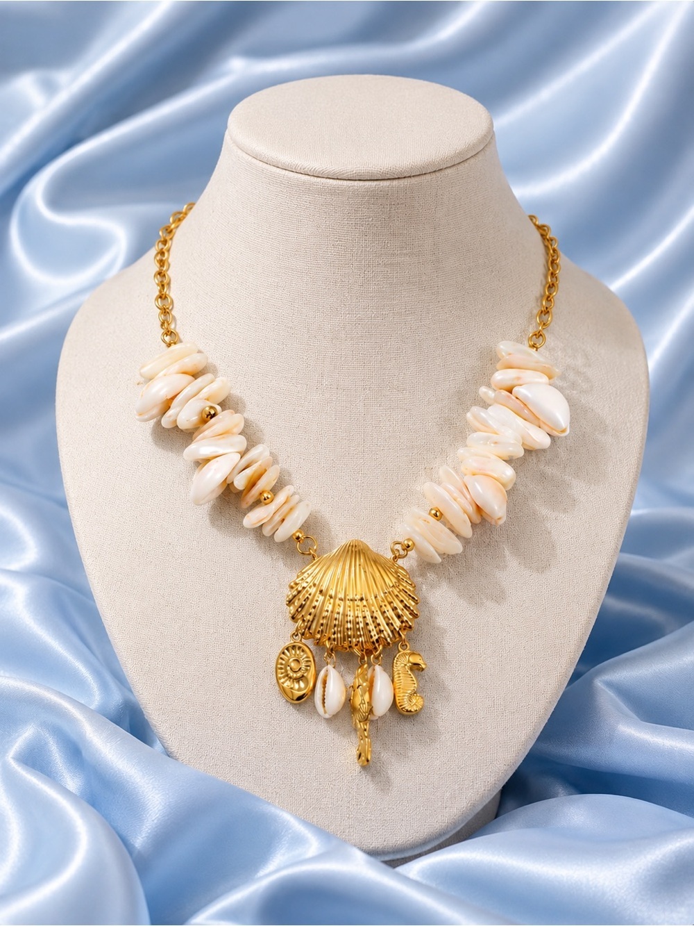 Ocean Whisper Shell Charm Necklace